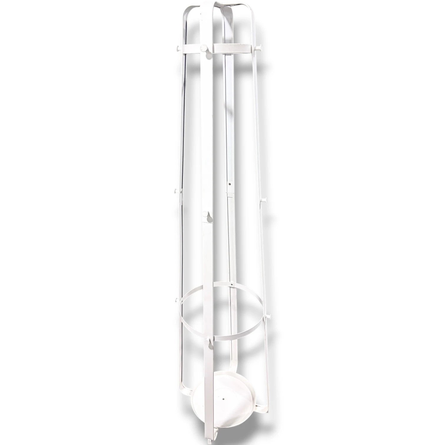 Vintage IKEA Coat Stand - White Metal Rack With Umbrella Stand Base — view 6