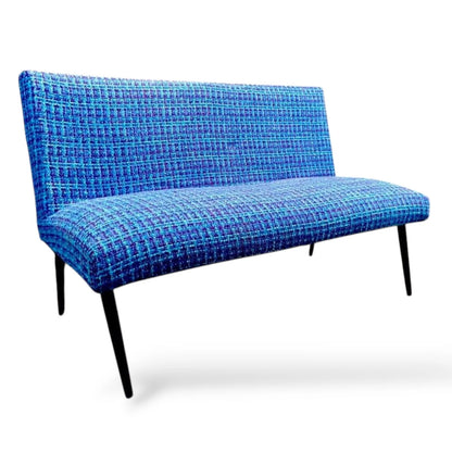 Mid-Century Sofa with Footstool – 1950s Modernist Two-Seater