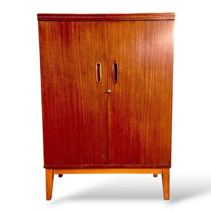 Mid-Century Vintage Teak Cocktail Cabinet – 1960s Drinks Bar