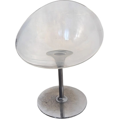 Kartell Ghost Egg Chair – Vintage Italian Acrylic Swivel Armchair With Chrome Base — view 6