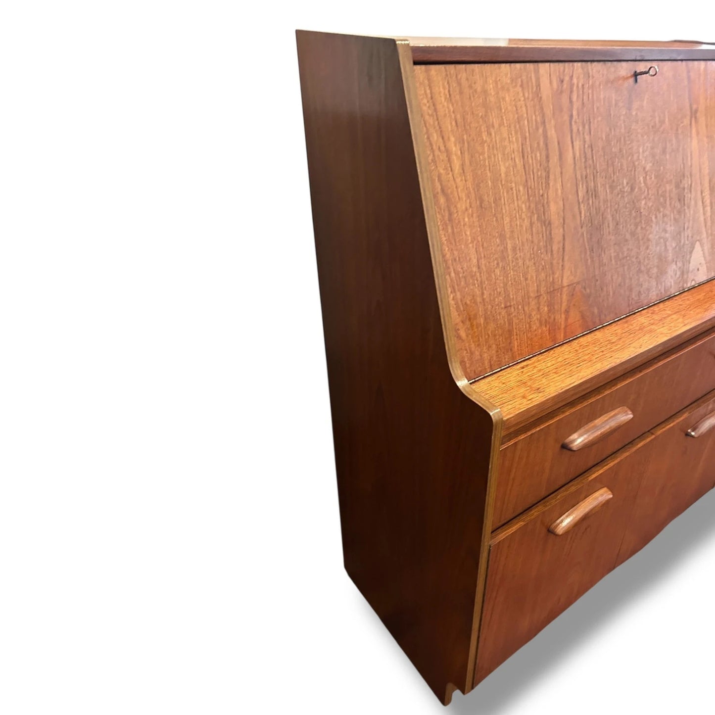 Mid Century Modern Teak Bureau Desk – Likely Austinsuite