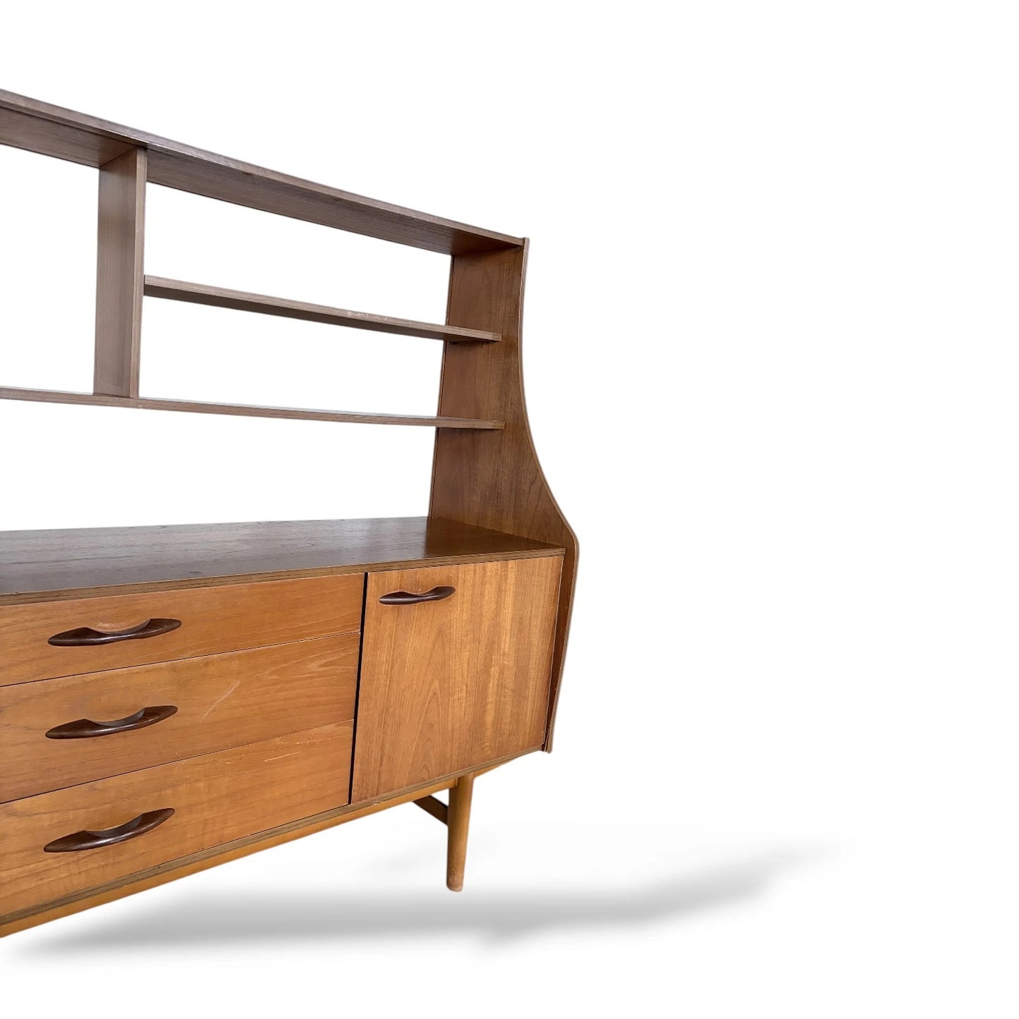 Avalon Room Divider Cabinet | Mid-Century Teak Sideboard with Shelves