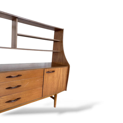 Avalon Room Divider Cabinet | Mid-Century Teak Sideboard with Shelves