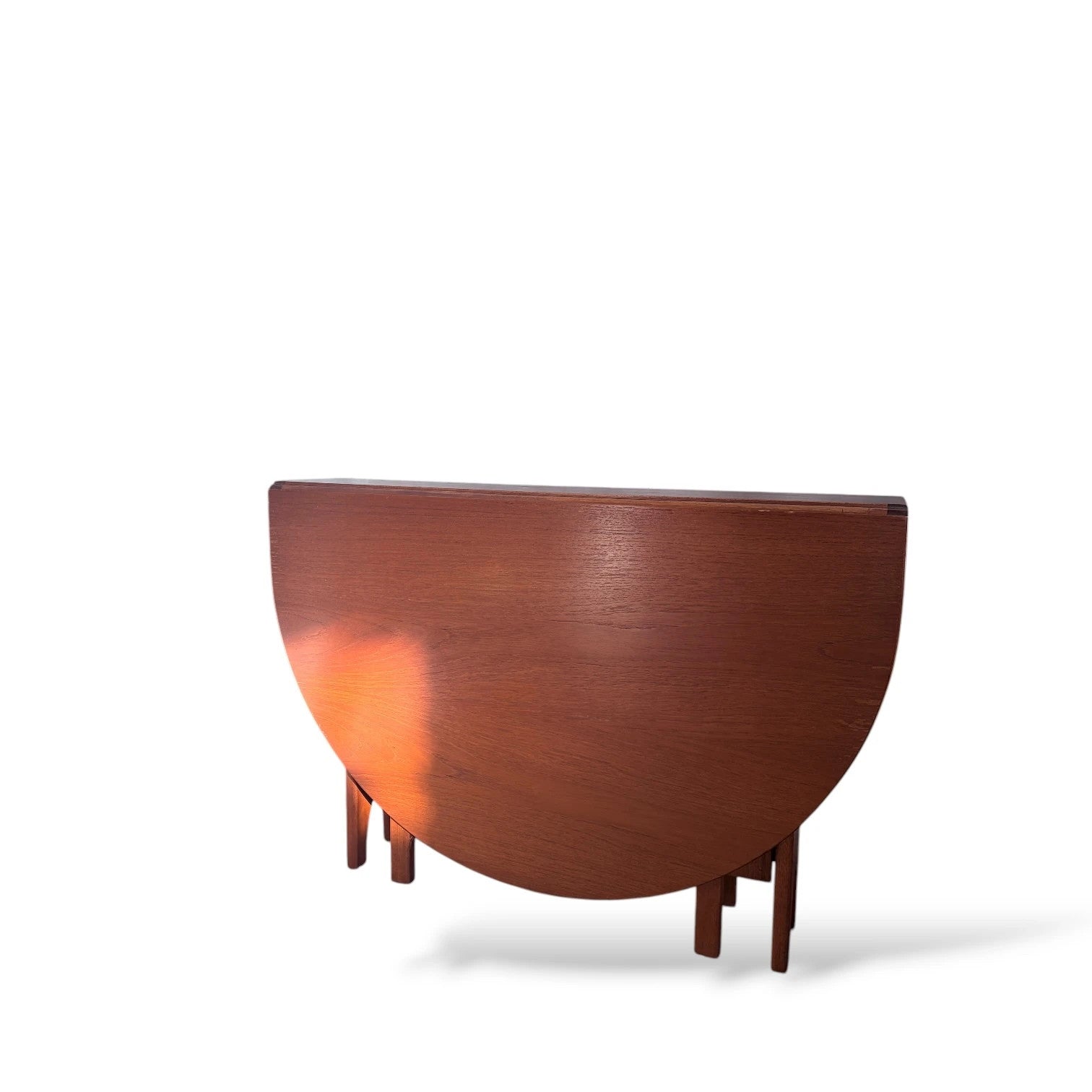 Mid Century Dining Table - Vintage McIntosh Teak Drop Leaf, Scandinavian Style — view 6