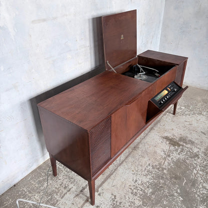 Mid Century Dynatron Transpower SRX26 Walnut Radiogram Record Player & Stereo Console