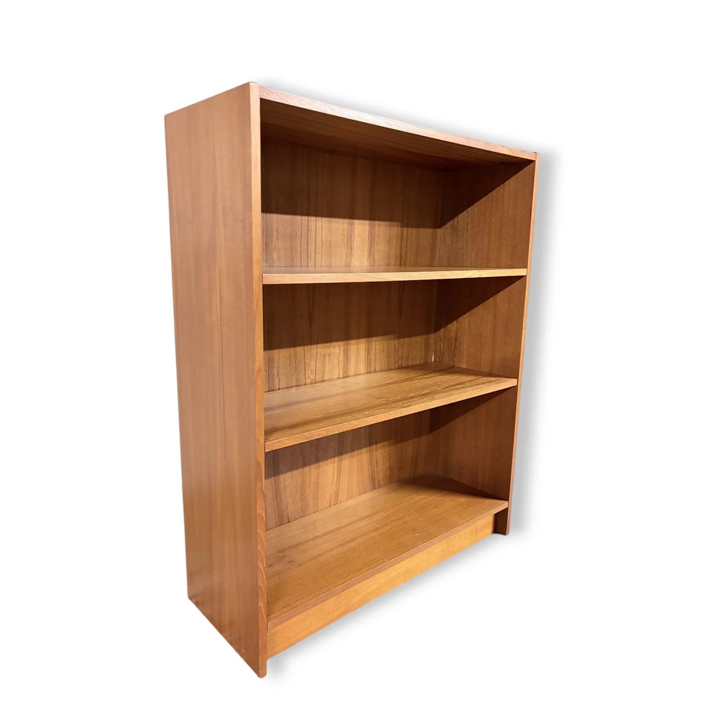 Mid Century Bookcase - Vintage Teak Wood Storage Unit | Compact Three Shelf Design — view 6