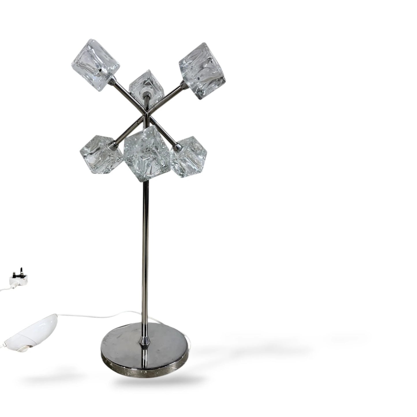 IKEA Ice Cube Lamp – Chrome & Glass Table Lamp, Space Age Design