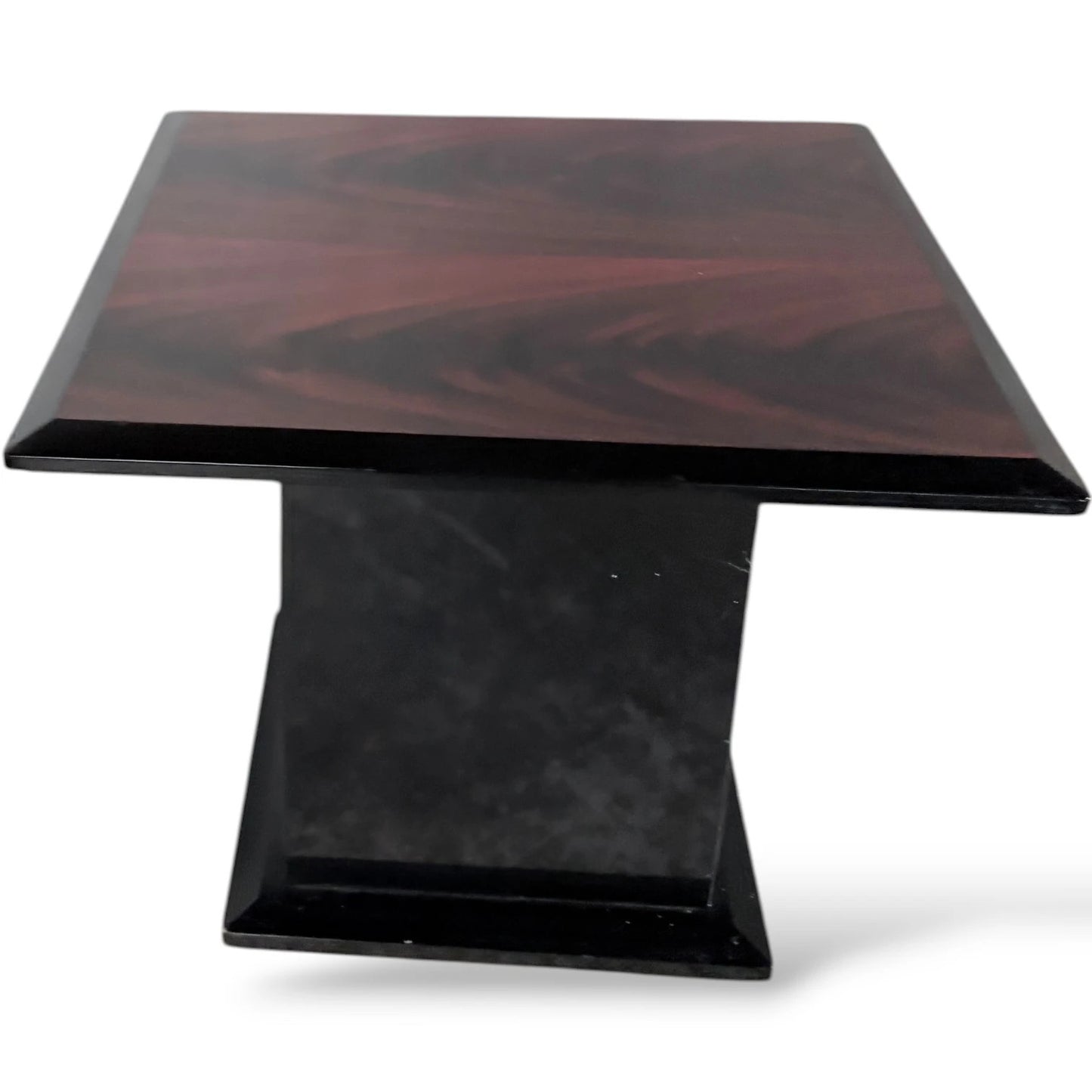 Pair of Art Deco Bedside Tables – Rosewood Effect & Black Lacquer