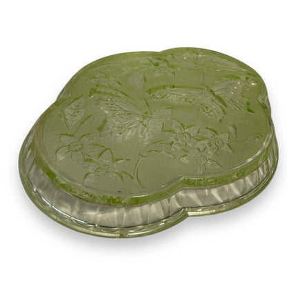 Vintage 1930s Uranium Goass Butterfly Vanity Tray