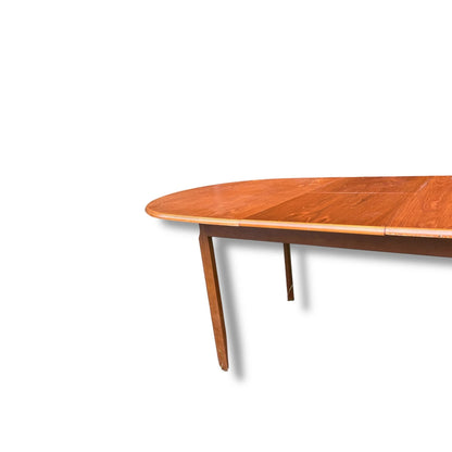 1990s Meredew Extending Dining Table – Vintage Modern Teak Table with Hidden Leaf