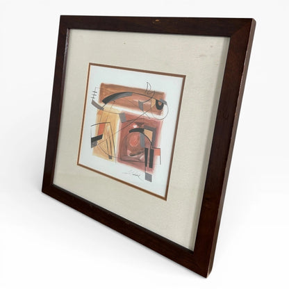 Alfred Gockel Artwork – Signed Abstract Art Print | Dark Wood Frame & Neutral Mount