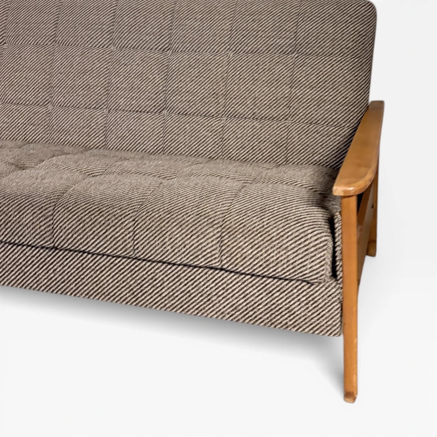 Mid Century Day Bed – Danish Convertible Sofa Bed With Solid Wood Frame