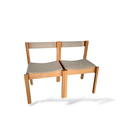Set of Clive Bacon Beech Stacking Chairs | Mid-Century Modern Design