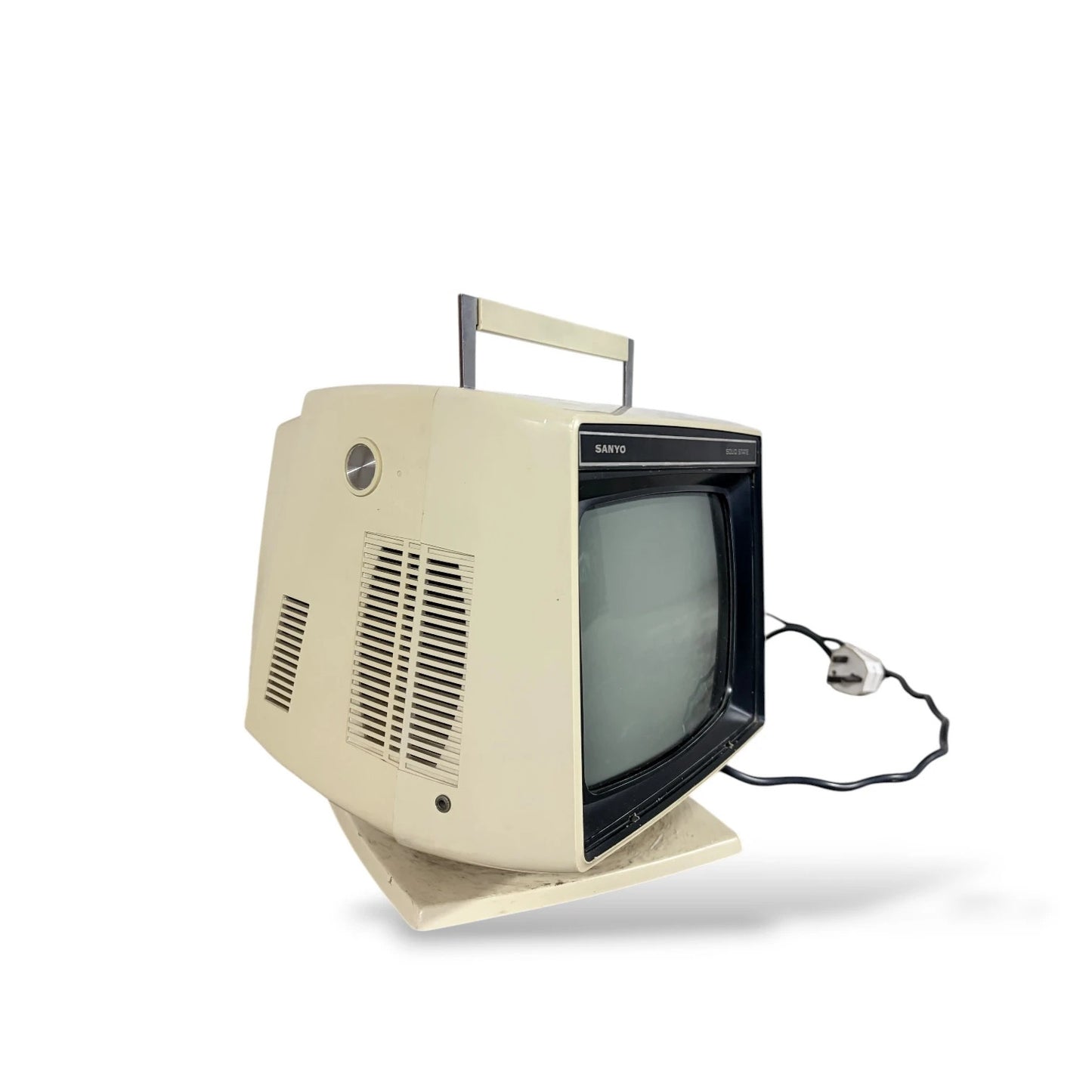 Sanyo Space Age Portable Television – 1970s Solid State CRT TV, Untested, Display Prop