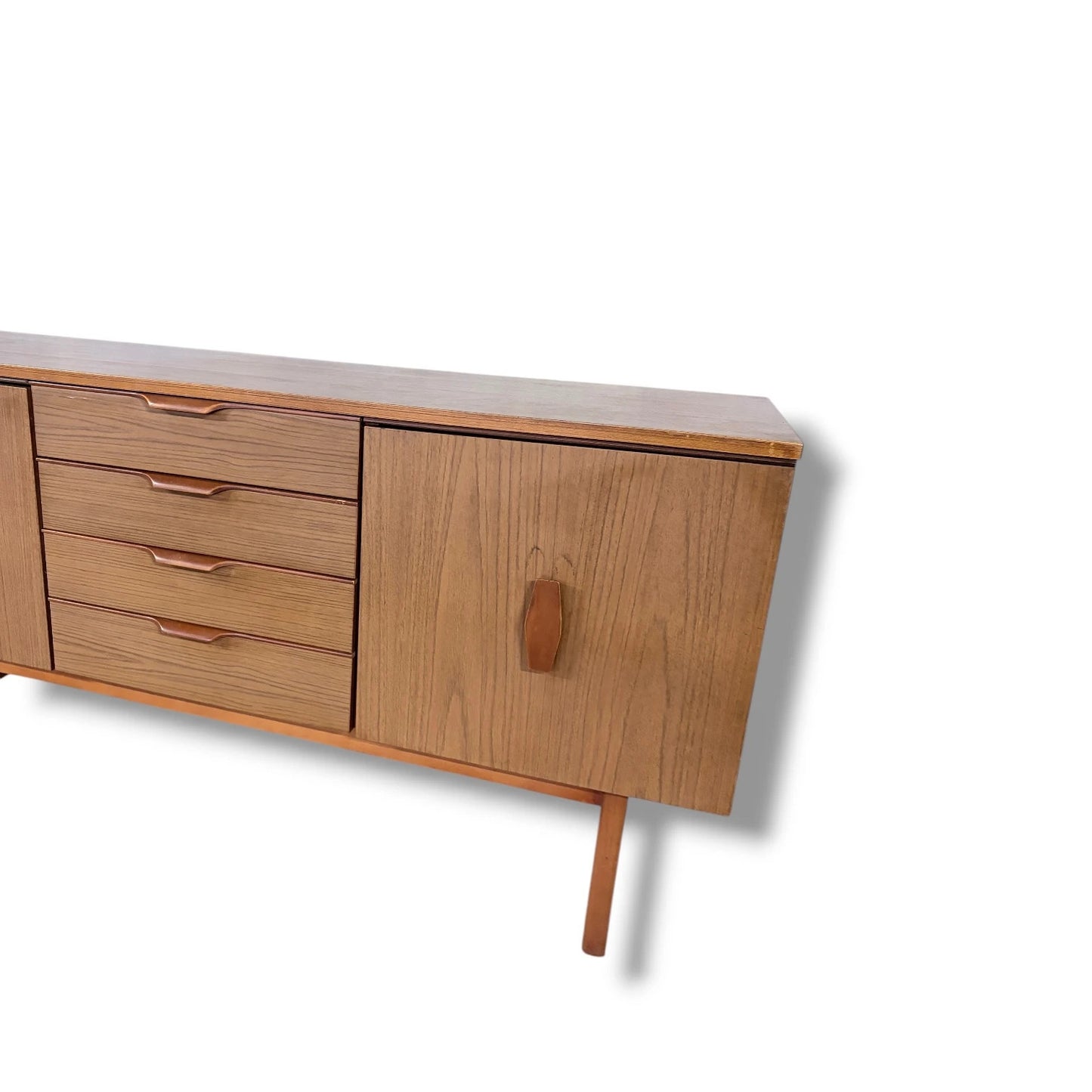 Vintage Europa Teak Formica Sideboard – 1970s Mid-Century Modern Cabinet