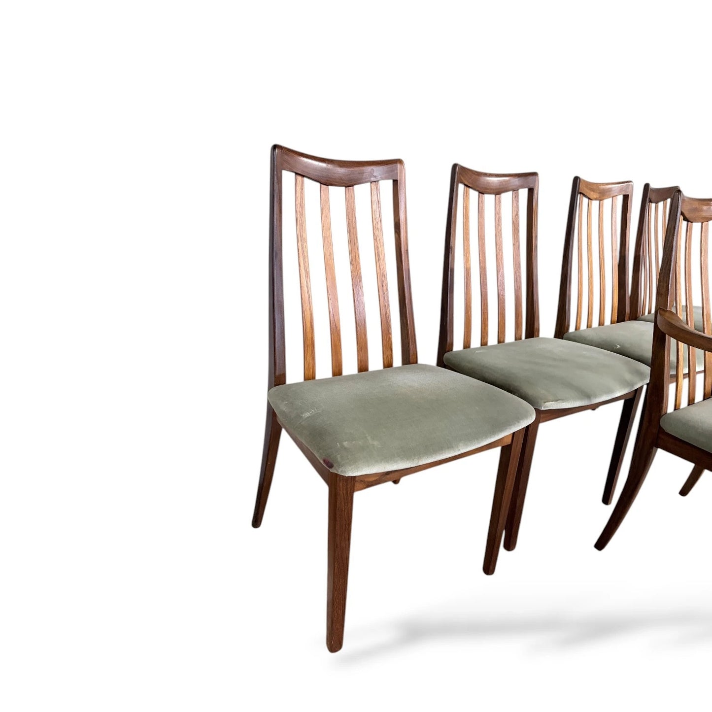 Set of 5 G Plan ‘Leslie Dandy’ Teak Dining Chairs – Mid-Century