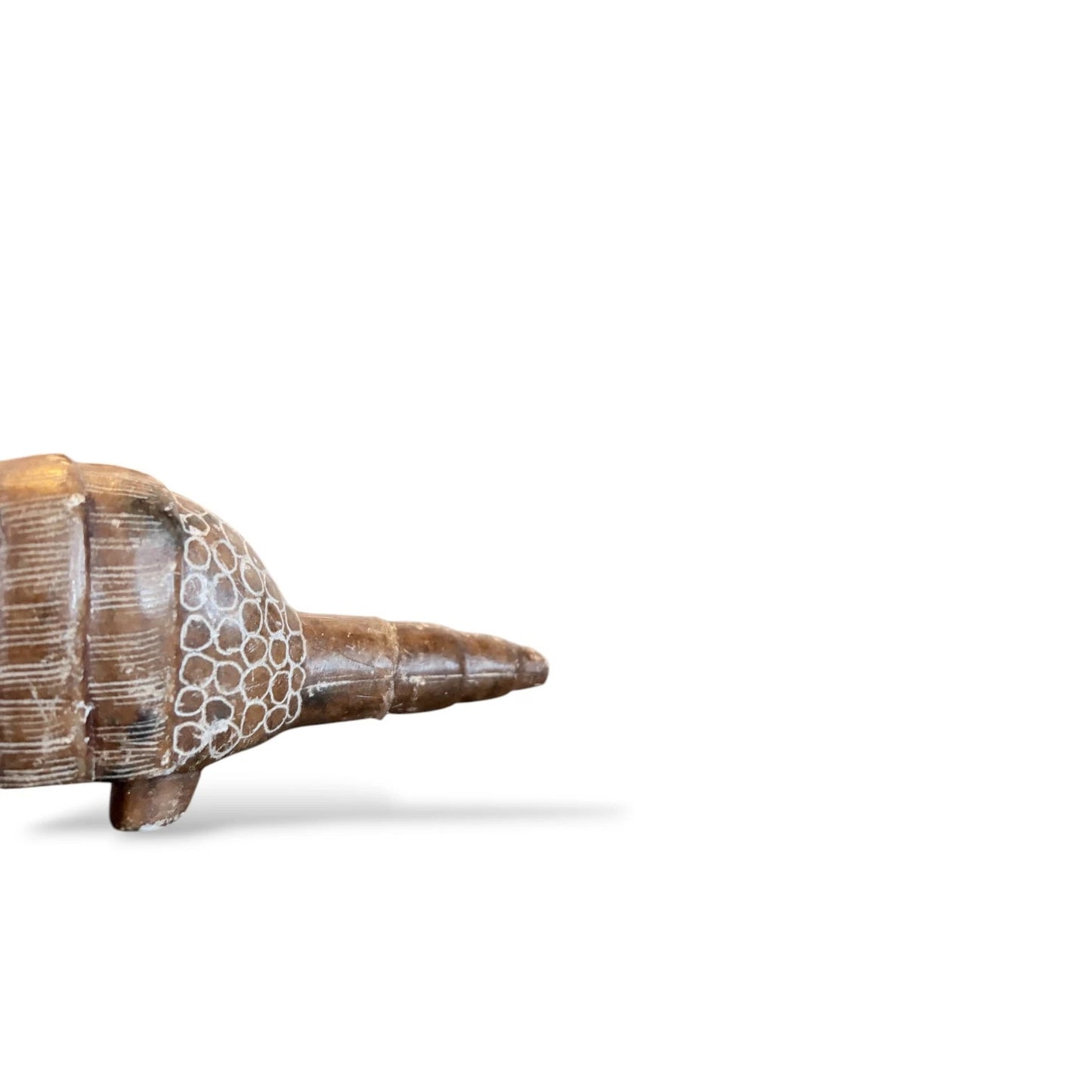 Small Hand-Carved Soapstone Armadillo Vintage Sculpture