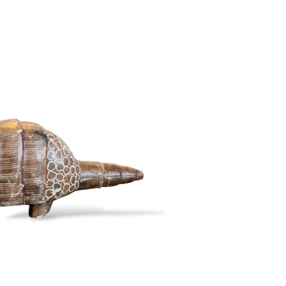 Small Hand-Carved Soapstone Armadillo Vintage Sculpture