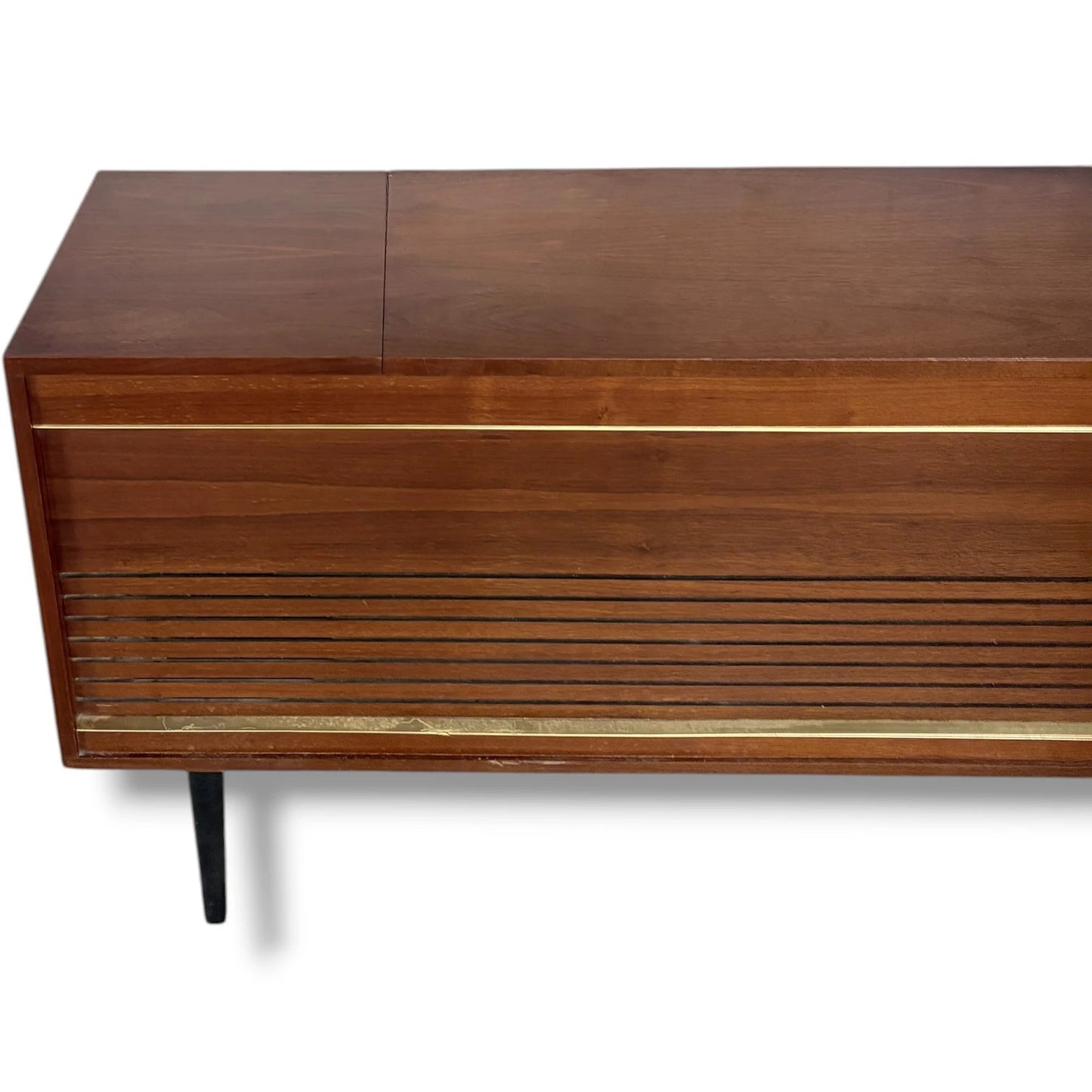 Mid-Century Record Player | Vintage Radiogram with Teak Veneer Cabinet & Integrated Radio