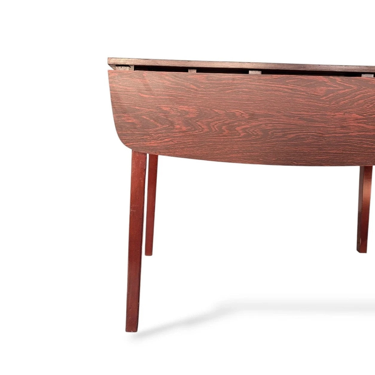 Mid Century Schreiber Rosewood Effect Formica Drop Leaf Dining Table