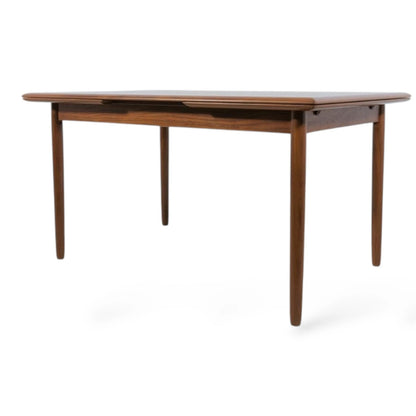 Mid Century Danish Teak Draw Leaf Dining Table | Extending Retro Table
