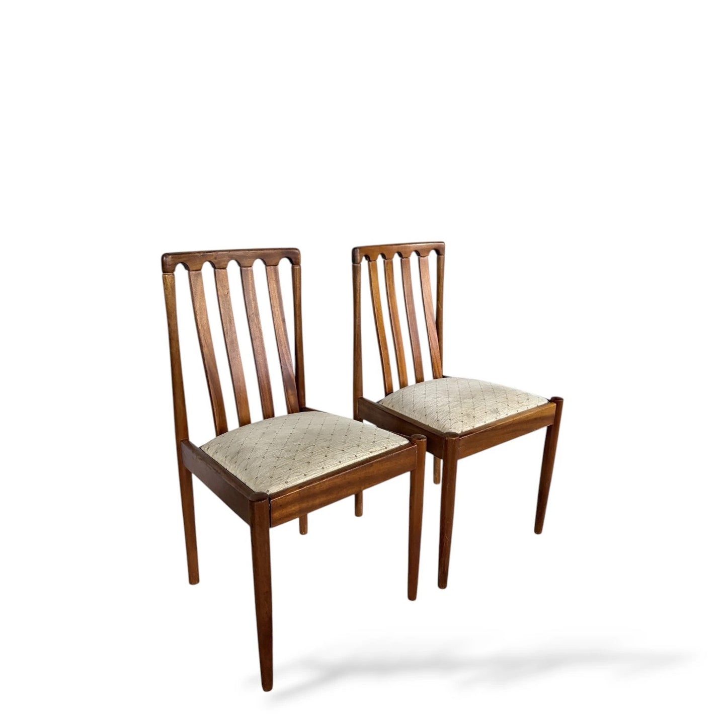 Pair of Meredew Mid-Century Teak Dining Chairs Vintage