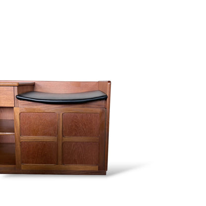 Nathan Mid-Century Teak Telephone Table with Drawer & Seat