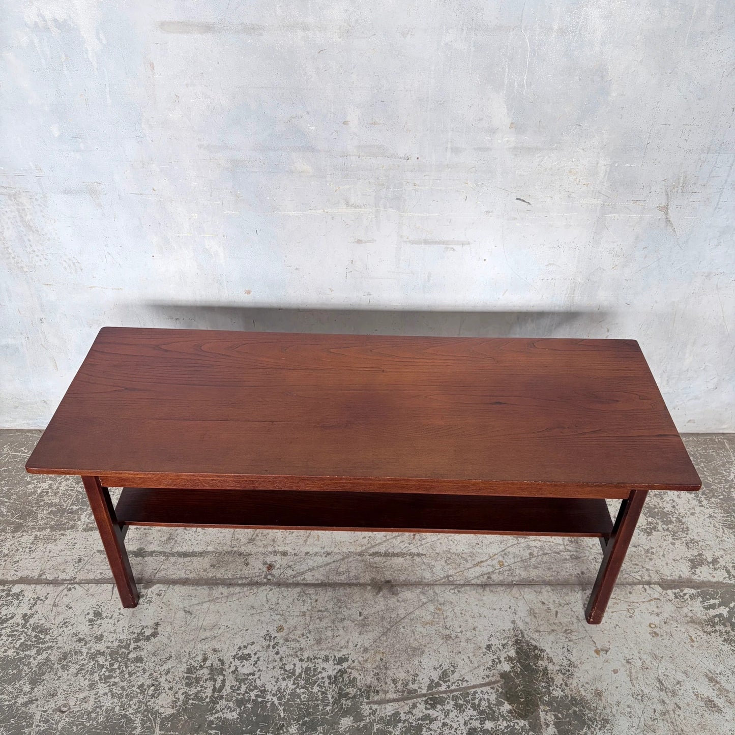 Mid Century Teak Coffee Table with Undershelf Storage