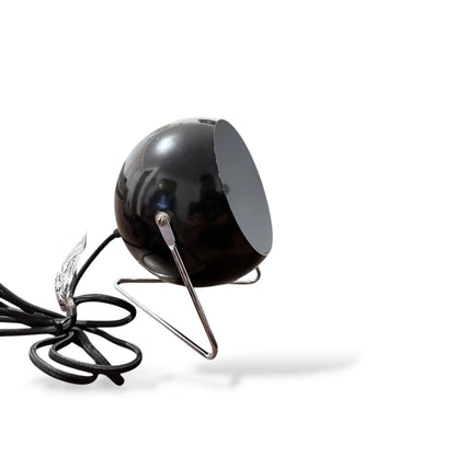 Mid-Century Modern Black Eyeball Lamp | Space Age | 1970s Chrome Desk Lamp