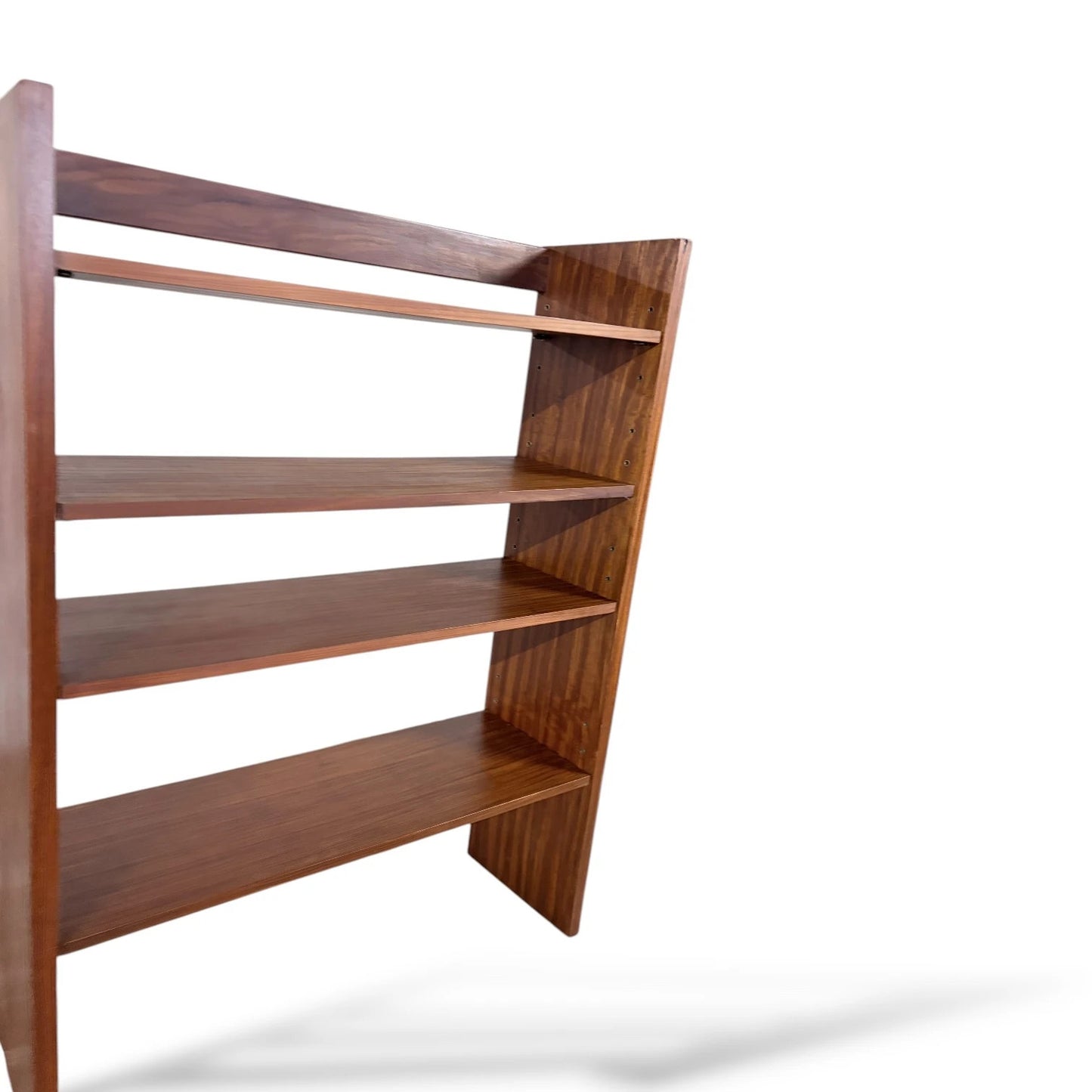 Afromosia Teak Bookshelf | Mid-Century Modern Adjustable Shelving