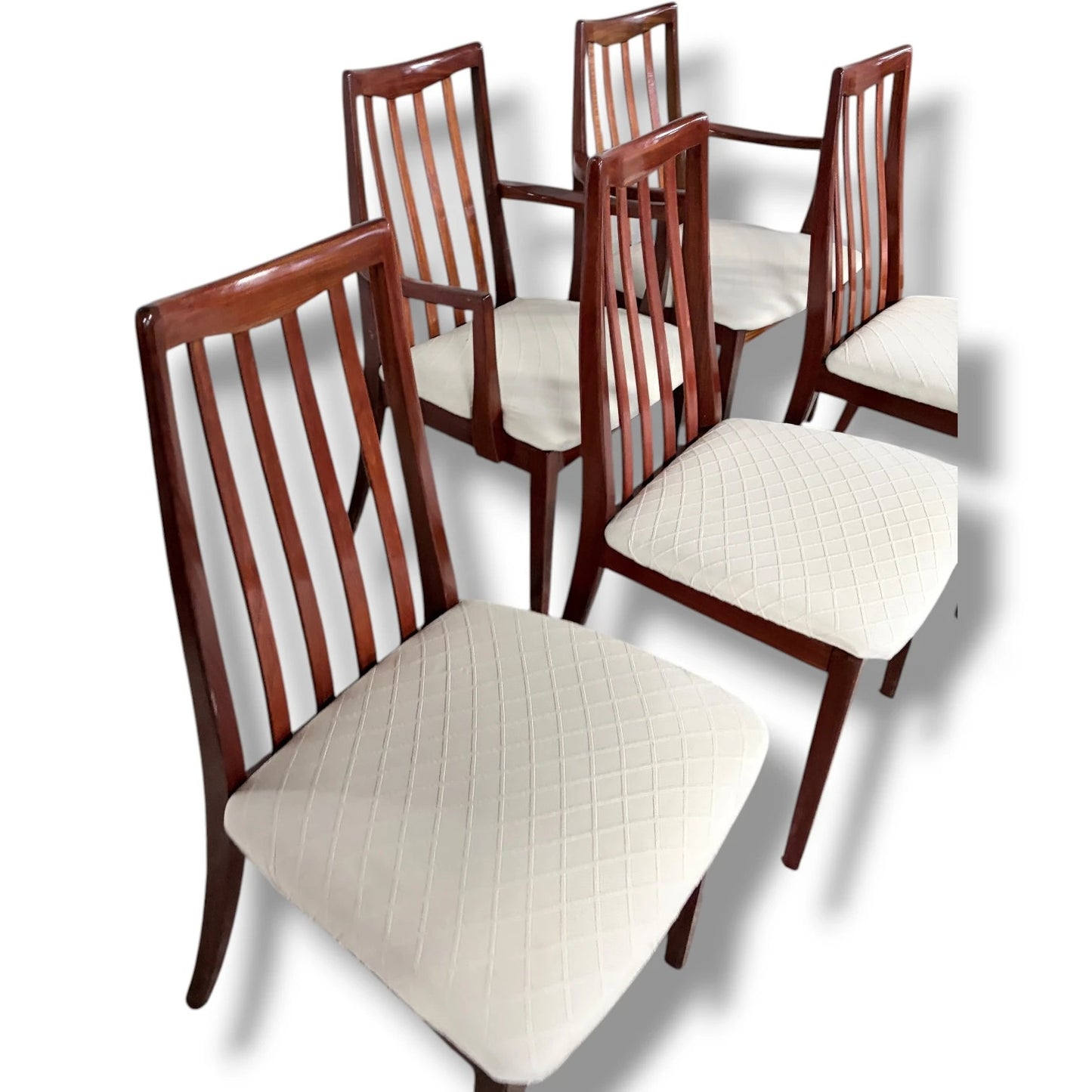 Mid Century Dining Chairs – G Plan Mahogany High Back Set of 6 Vintage Seats