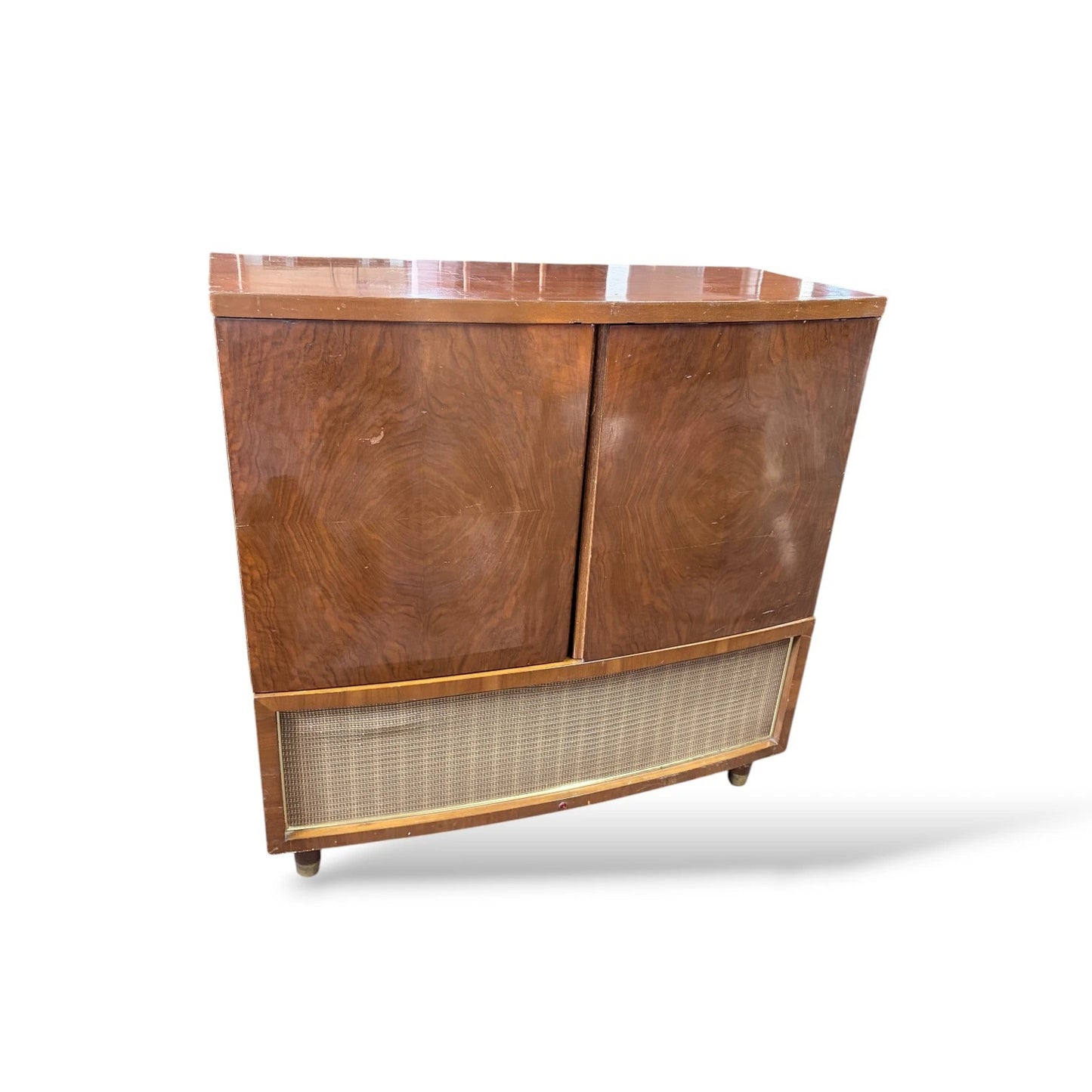 Vintage Bush Walnut Radiogram – 1950s Mid-Century Music Cabinet