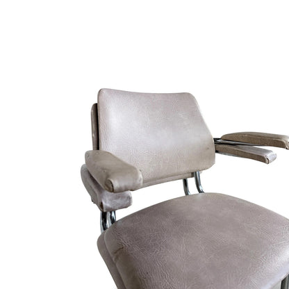 Pair of 1970s Stamped Chrome Cantilever Chairs – Stacking Armchairs