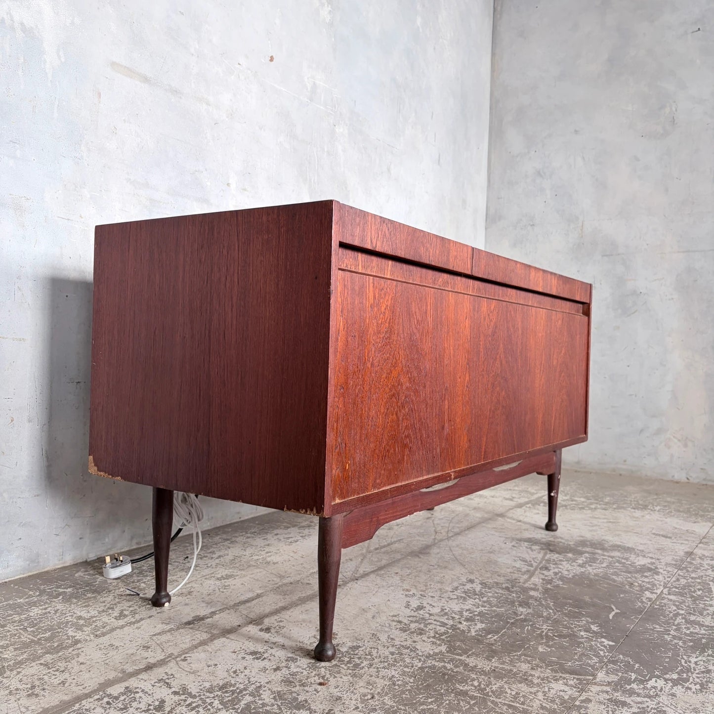 Mid Century Teak Armstrong Radiogram Record Player Cabinet