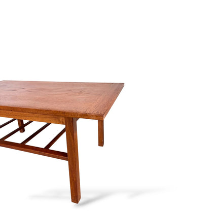 Danish Teak Coffee Table – Mid-Century Modern with Magazine Shelf