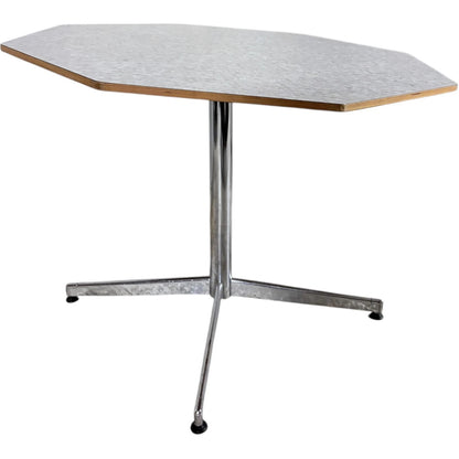 Mid Century Dining Table - Octagonal Formica Kitchen Table with Chrome Base