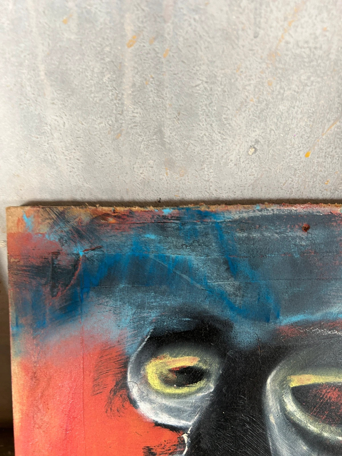 Neo-Expressionist Abstract Portrait Painting | Basquiat Style Vintage Art