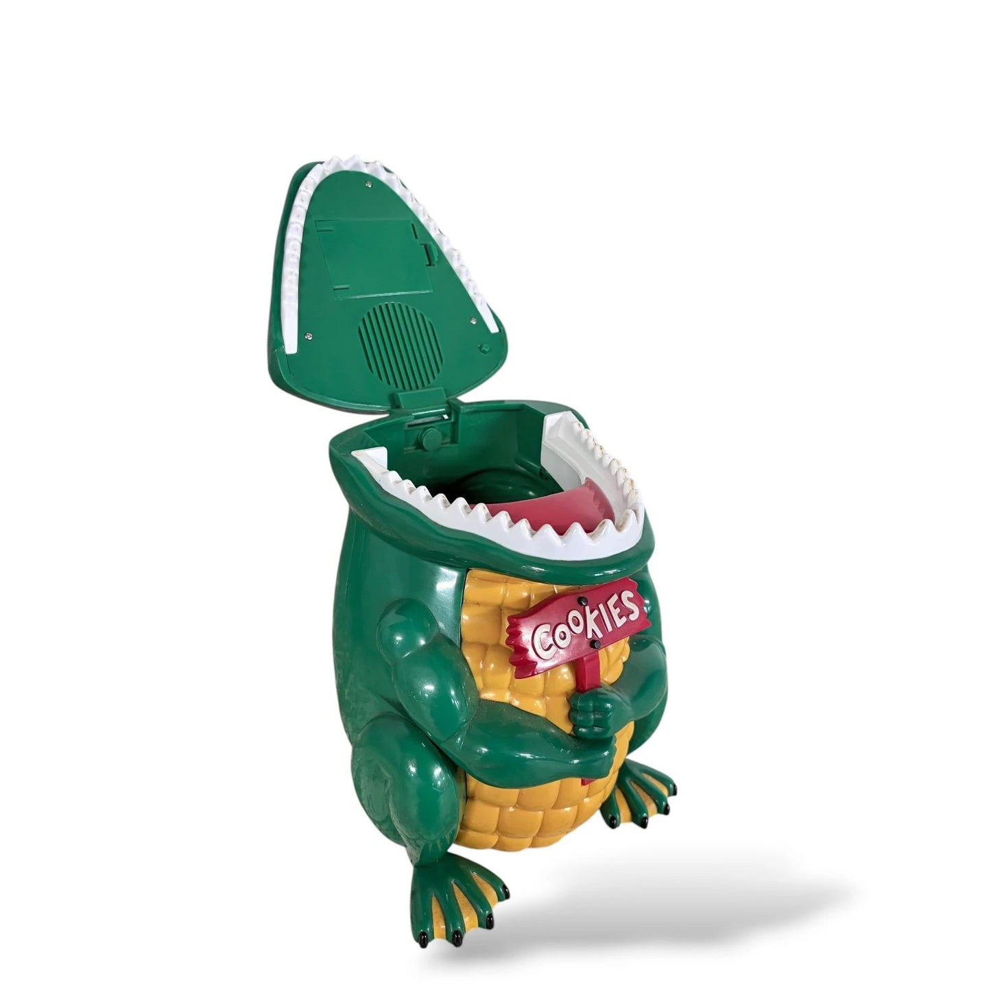 Vintage Crocodile Cookie Jar – Retro Green Alligator Kitchen Canister