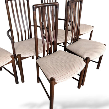 Set of 6 Danish Rosewood Dining Chairs by Boltinge Møbler – Mid-Century Modern