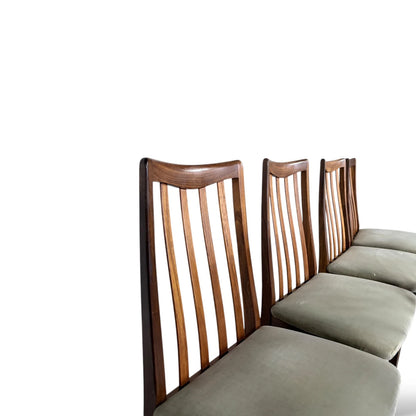 Set of 5 G Plan ‘Leslie Dandy’ Teak Dining Chairs – Mid-Century