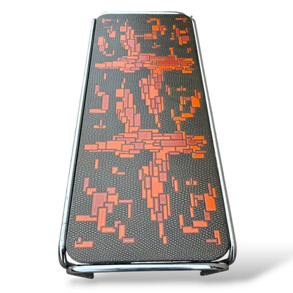 Roger Capron 1960s Brutalist Ceramic and Chrome Coffee Table Mid Century Modern French Design