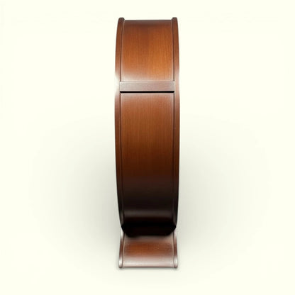 Art Deco Cocktail Cabinet - Walnut Round Cabinet with Bakelite Handles & Shelves
