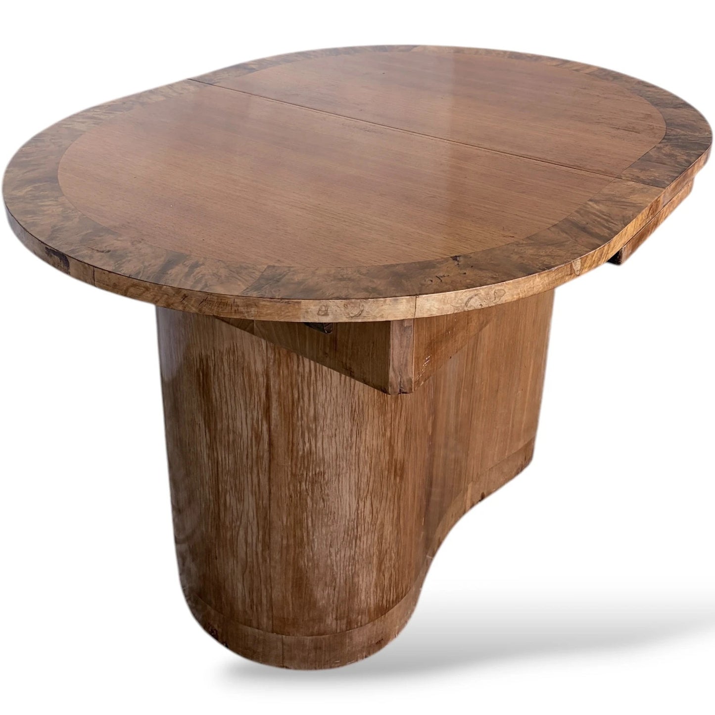 Art Deco Dining Table – Walnut Extending Table with Sculptural Pedestal Base