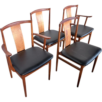 Danish Teak Dining Chairs Set of Four – Henning Sørensen Mid Century Design