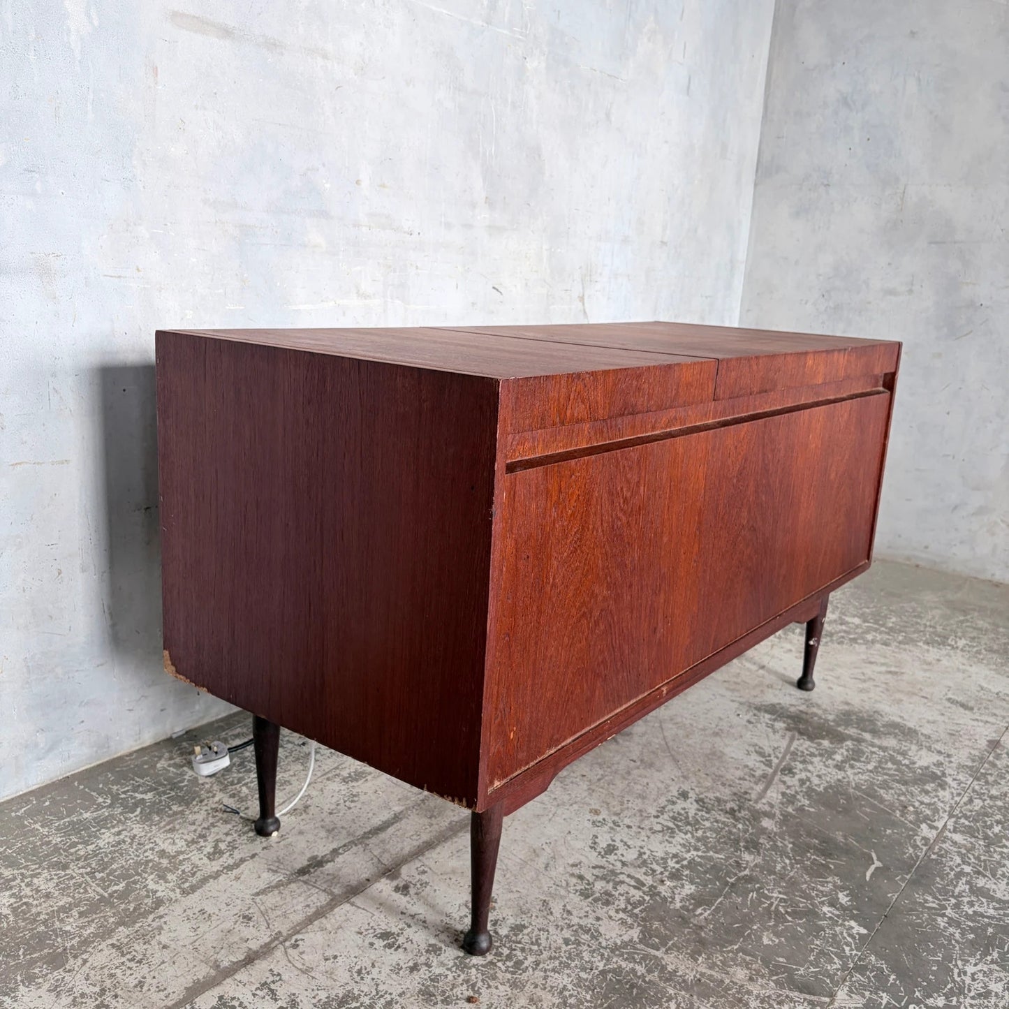 Mid Century Teak Armstrong Radiogram Record Player Cabinet