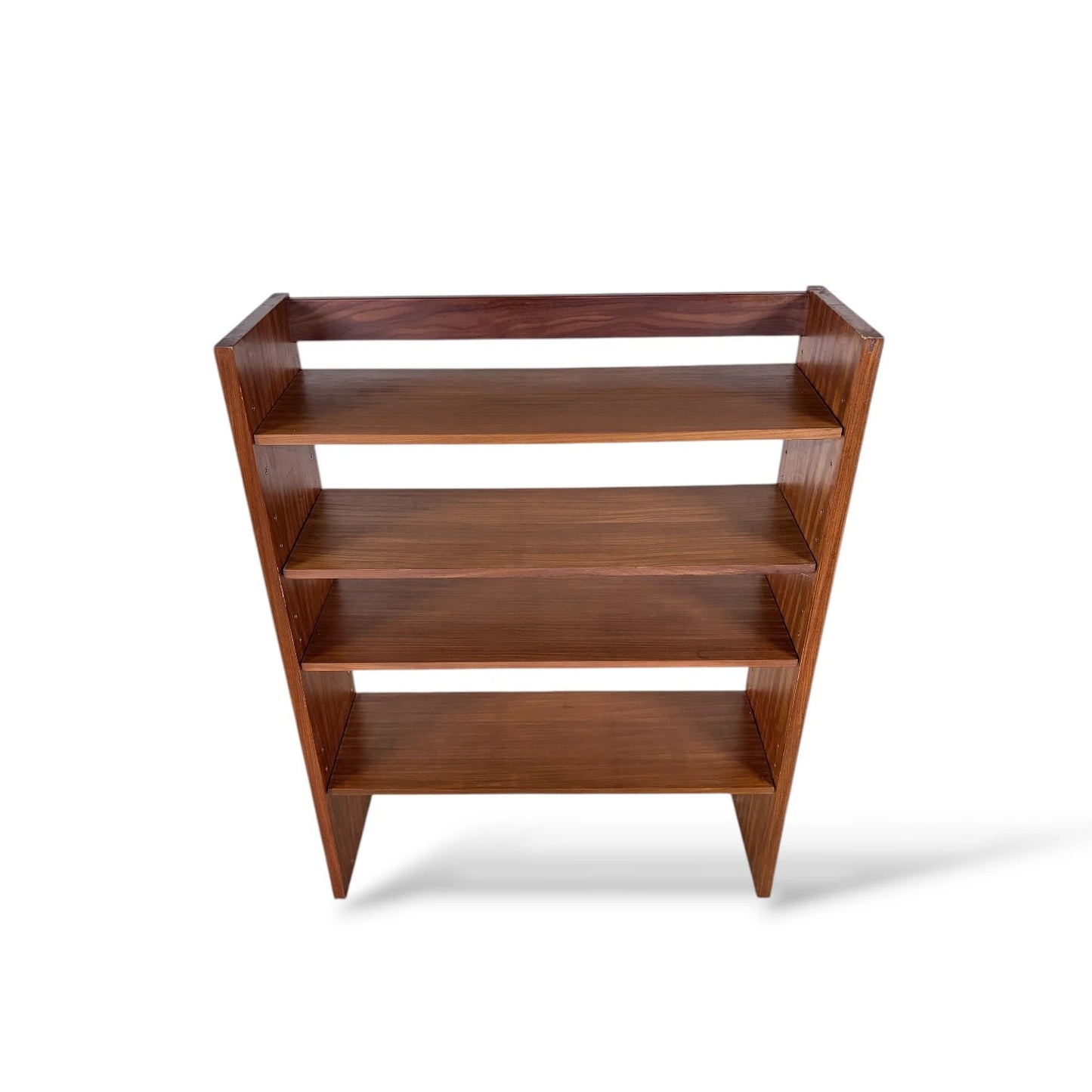 Afromosia Teak Bookshelf | Mid-Century Modern Adjustable Shelving