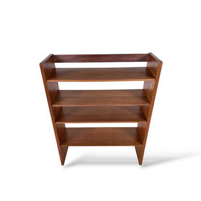 Afromosia Teak Bookshelf | Mid-Century Modern Adjustable Shelving