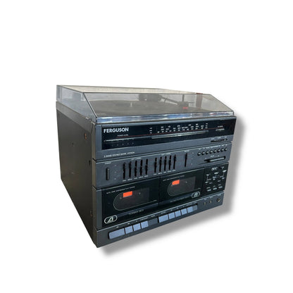 Vintage Record Player – 1980s Retro Hi-Fi System with Cassette Tape Deck & AM FM Radio