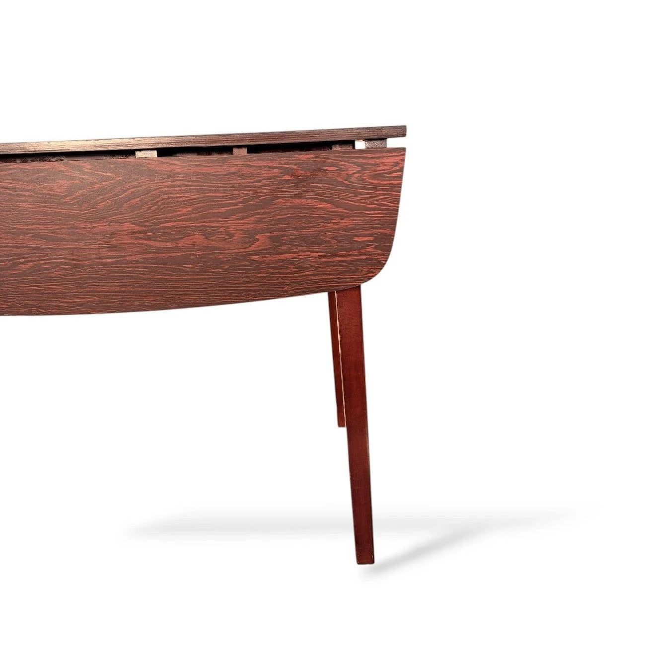 Mid Century Schreiber Rosewood Effect Formica Drop Leaf Dining Table