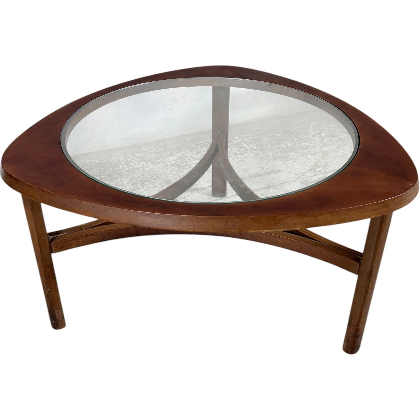 Smoked Glass Coffee Table - Mid Century Vintage Nathan Teak Frame Design — view 7
